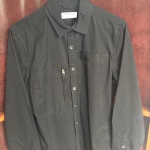 Express zipper pocket button up shirt. S